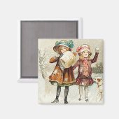 Snowball Girls Vintag Magnet (Vorderseite/Rückseite)