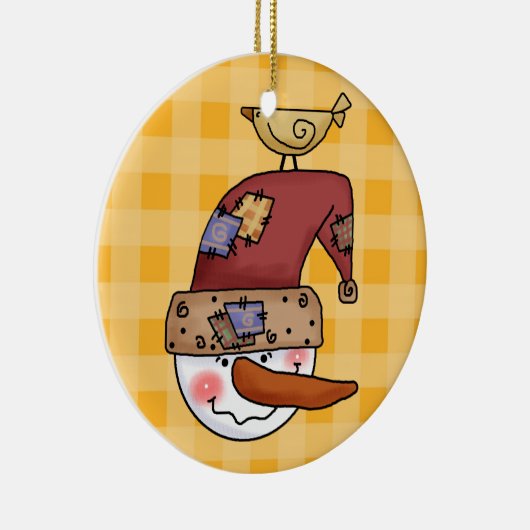 Snowball Head Snowmen Ornament (Rechts)