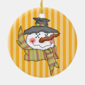 Snowball Head Snowmen Ornament (Hinten)