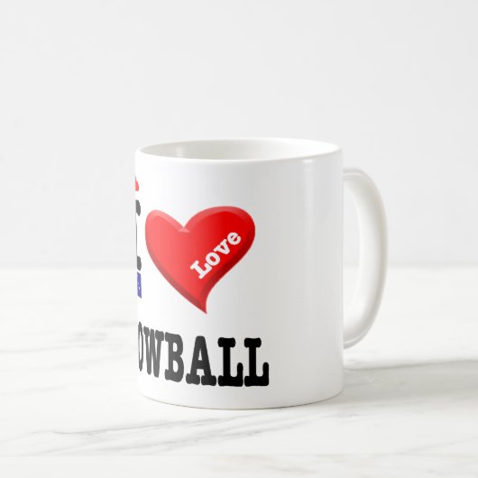 SNOWBALL - I Liebe - Kaffeetasse (VorderseiteRechts)