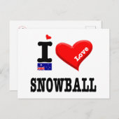 SNOWBALL - I Liebe - Postkarte (Vorne/Hinten)