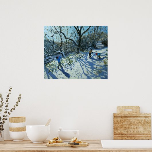 Snowball-Kampf Derbyshire Poster (Küche)