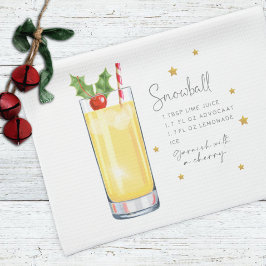 Snowball Mix Drink Urlaub Weihnachten Rezept Geschirrtuch