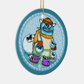 Snowball Monster Keramik Ornament (Rechts)