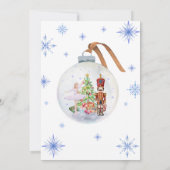 Snowball Nutcracker Winter Einladung zum Geburtsta (Rückseite)