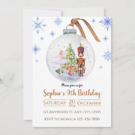 Snowball Nutcracker Winter Einladung zum Geburtsta