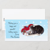 Snowball pet holiday card feiertagskarte (Vorne/Hinten)
