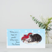 Snowball pet holiday card feiertagskarte (Stehend Vorderseite)