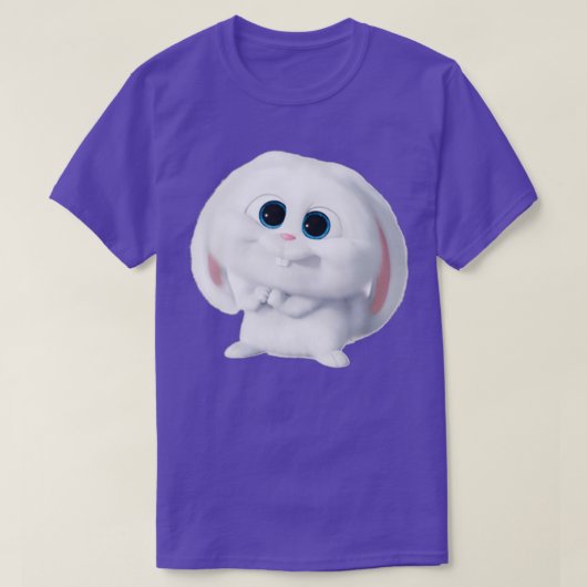 Snowball Rabbit Pet Secret Life Sticker T-Shirt (Design vorne)