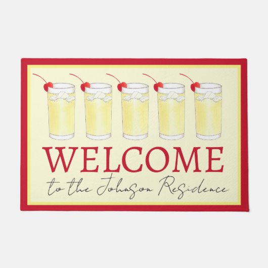 Snowball Snow Ball Britischer Weihnachtscocktail Fußmatte (Vorderseite)