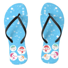 Snowball und Snowman Blue 2 Badesandalen