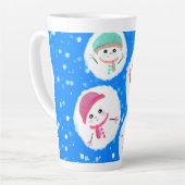 Snowball und Snowman Blue 2 Milchtasse (Linke Ecke)