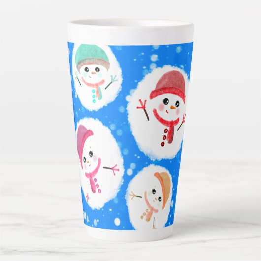 Snowball und Snowman Blue 2 Milchtasse (Vorderseite)