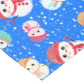 Snowball und Snowman Blue 2 Tischdecke (Schrägansicht)