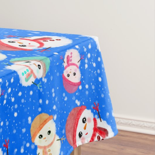 Snowball und Snowman Blue 2 Tischdecke (Beispiel)