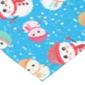Snowball und Snowman Blue 2 Tischdecke (Schrägansicht)
