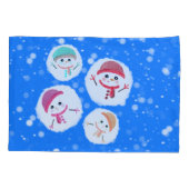 Snowball und Snowman Blue 3 Kissenbezug (Rückseite)