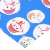 Snowball und Snowman Blue 3 Tischdecke (Schrägansicht)