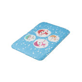Snowball und Snowman Blue Badematte (Schrägansicht)