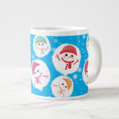 Snowball und Snowman Blue Jumbo-Tasse (Vorderseite Rechts)