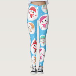 Snowball und Snowman Blue Leggings