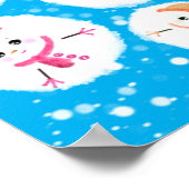 Snowball und Snowman Blue Poster (Ecke)