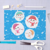 Snowball und Snowman Blue Seidenpapier (Handwerk)