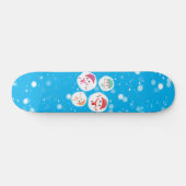 Snowball und Snowman Blue Skateboard (Horizontal)