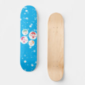 Snowball und Snowman Blue Skateboard (Vorderseite)