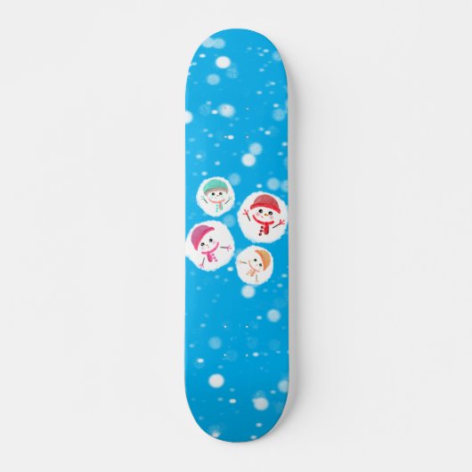 Snowball und Snowman Blue Skateboard (Vorne)