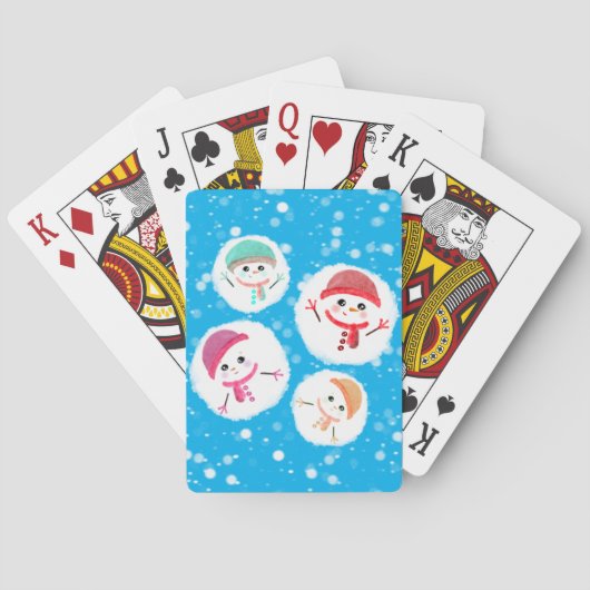 Snowball und Snowman Blue Spielkarten (Rückseite)