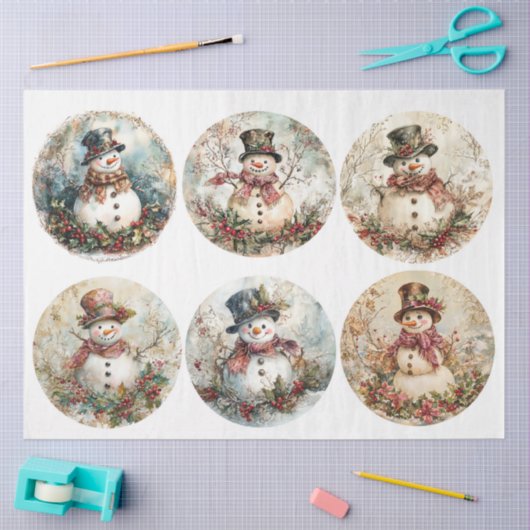 Snowball Untersetzer Rounds Seidenpapier (Basteln)