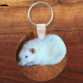 Snowball Weißer Rat Schlüsselanhänger (Vorderseite)