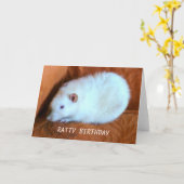 Snowball White Rat Custom Grußkarte Karte (Gelbe Blume)