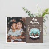 Snowball Winterdorf Foto Frohe Weihnachten (Stehend Vorderseite)