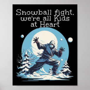 Snowball Wintersport mit Ninjas für Snowballer I Poster