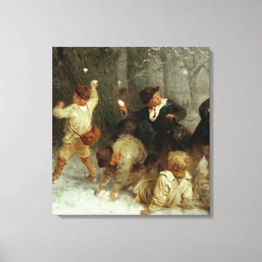 Snowballing, 1865 leinwanddruck (Vorderseite)