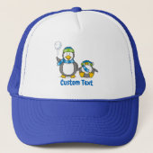 Snowballing penguins trucker hat truckerkappe (Vorderseite)