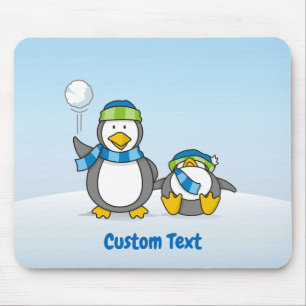 Snowballpinguine Mousepad