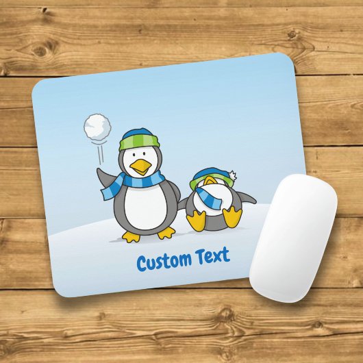 Snowballpinguine Mousepad