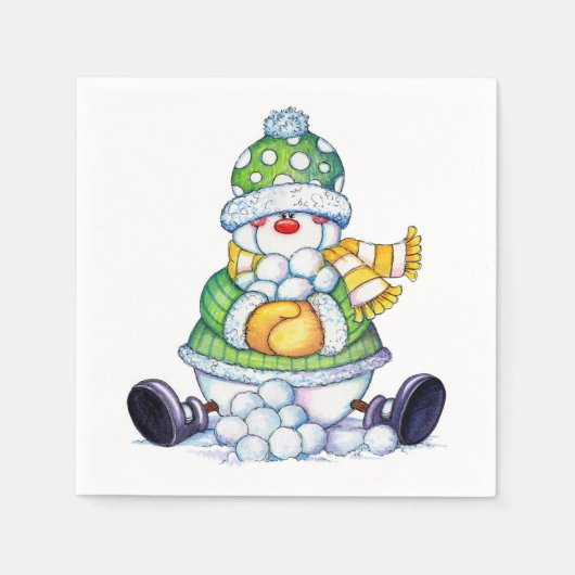 Snowballs - Papier Napkins Serviette (Vorderseite)