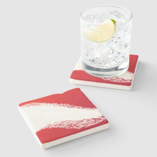 Snowbank über Weihnachten Steinuntersetzer (Seitenansicht)