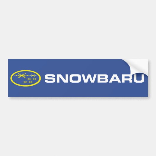 Snowbaru (blauer u. gelber) Autoaufkleber (Vorne)