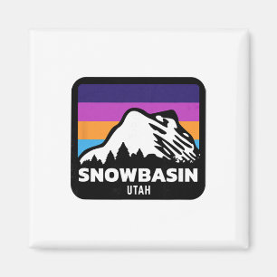 Snowbasin Utah Skifahren Snowboardfahren Familien- Magnet