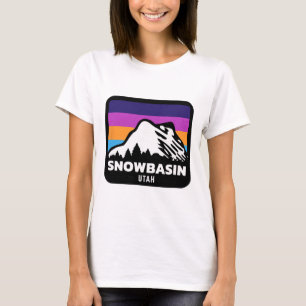 Snowbasin Utah Skifahren Snowboardfahren Familien- T-Shirt