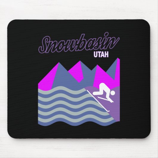 Snowbecken Sun Valley Utah Usa Ski Resort Snowboar Mousepad (Vorne)