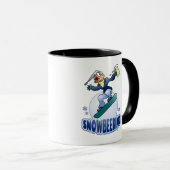 Snowbeering, Snowboarding mit einem Bier Tasse (VorderseiteRechts)