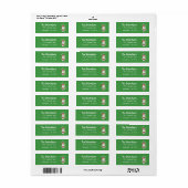 Snowbell the cow green return address labels (Vorne)
