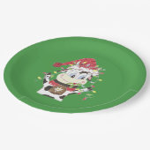 Snowbell & Xmas Lichter grüne Teller (Schrägansicht)