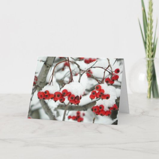 Snowberries Grußkarte Karte (Vorderseite)
